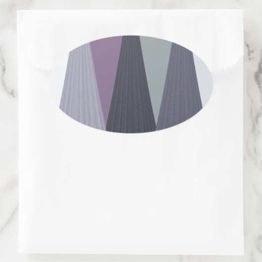 ビューティフルアメージングシェブロンデザインアートプリント 楕円形シール (バッグ)