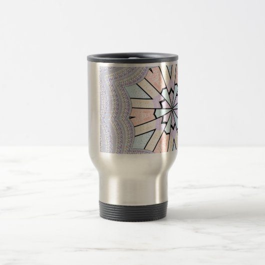 ビューティフルアメージングソフトパステルジオグラフィティカルアートプリント トラベルマグ (中央)