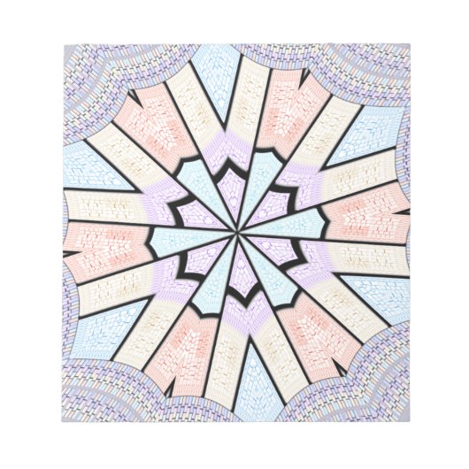 ビューティフルアメージングソフトパステルジオグラフィティカルアートプリント ノートパッド (正面)