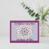 ビューティフルアメージングソフトパステルジオグラフィティカルアートプリント ポストカード (スタンド正面)