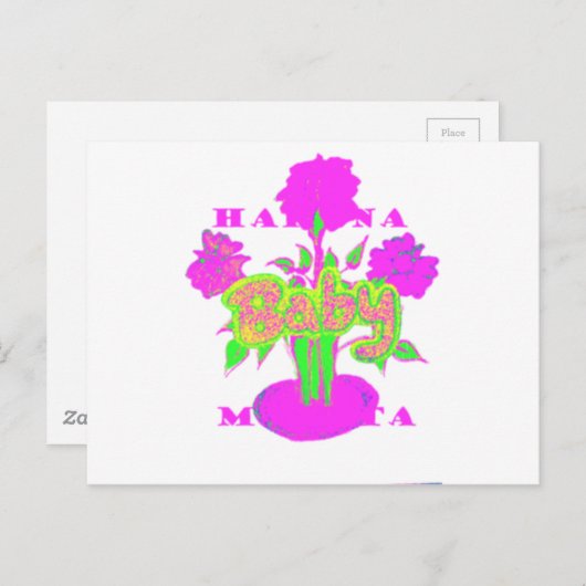 ビューティフルアメージングベビーピンク感動的フローラ ポストカード (正面/裏面)