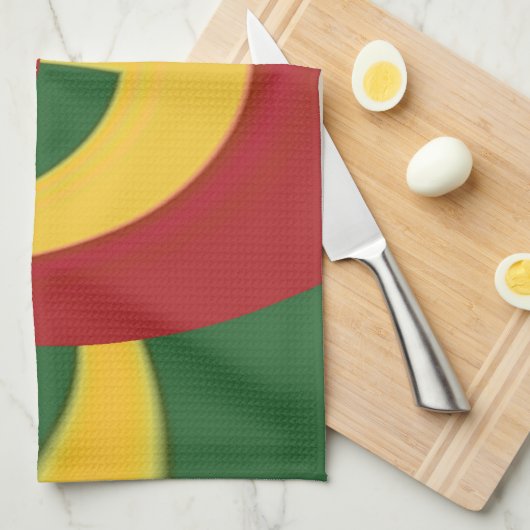 ビューティフルアメージングラスタカラーズアートプリント キッチンタオル (四つ折り)