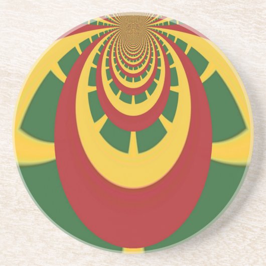 ビューティフルアメージングラスタカラーズアートプリント コースター (正面)