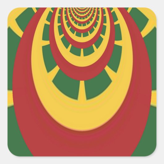 ビューティフルアメージングラスタカラーズアートプリント スクエアシール (正面)