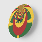 ビューティフルアメージングラスタカラーズアートプリント ラウンド壁時計 (傾斜)