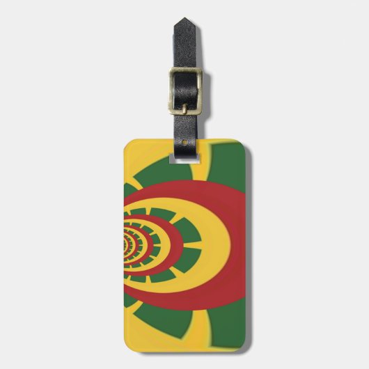 ビューティフルアメージングラスタカラーズアートプリント ラゲッジタグ (正面縦)