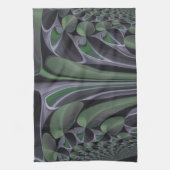 ビューティフルアメージングリーンオーロラテクスチャアートデザイン キッチンタオル (縦)