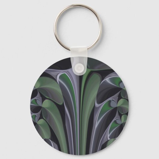 ビューティフルアメージングリーンオーロラテクスチャアートデザイン キーホルダー (正面)
