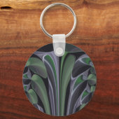 ビューティフルアメージングリーンオーロラテクスチャアートデザイン キーホルダー (正面)