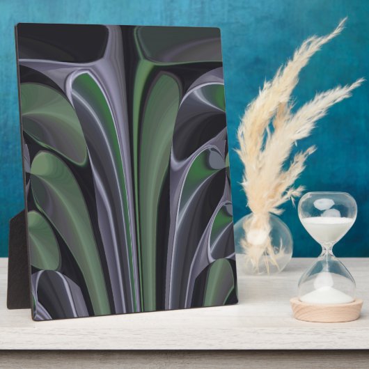 ビューティフルアメージングリーンオーロラテクスチャアートデザイン フォトプラーク (側面)