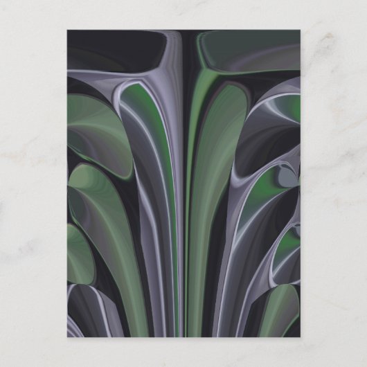 ビューティフルアメージングリーンオーロラテクスチャアートデザイン ポストカード (正面)
