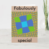 ビューティフルアメージングリーンブルーシアンアートプリントデザイン カード (正面)