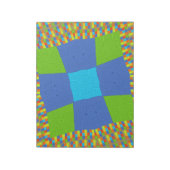 ビューティフルアメージングリーンブルーシアンアートプリントデザイン ノートパッド (回転)