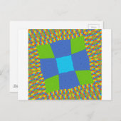 ビューティフルアメージングリーンブルーシアンアートプリントデザイン ポストカード (正面/裏面)