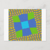 ビューティフルアメージングリーンブルーシアンアートプリントデザイン ポストカード (正面)