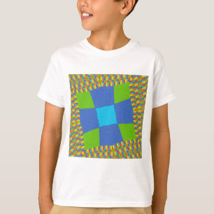 ビューティフルアメージングリーンブルーシアンアートプリントデザイン Tシャツ