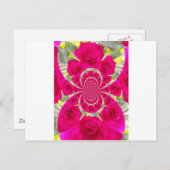 ビューティフルアメージングレッドローズ万華鏡のように千変万化するパターンパターン ポストカード (正面/裏面)