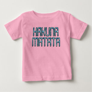 ビューティフルアメージング3Dスワヒリハクナマタタ文字 ベビーTシャツ