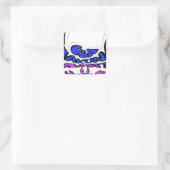 ビューティフルアメージングUSAおもしろい文字アートパターンデザイン スクエアシール (バッグ)