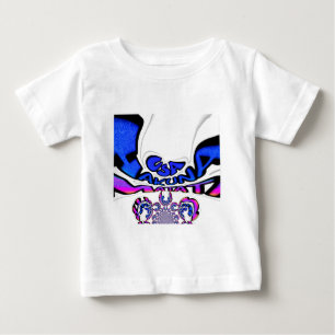 ビューティフルアメージングUSAおもしろい文字アートパターンデザイン ベビーTシャツ