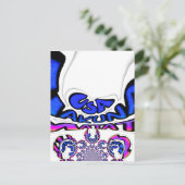 ビューティフルアメージングUSAおもしろい文字アートパターンデザイン ポストカード (スタンド正面)