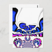 ビューティフルアメージングUSAおもしろい文字アートパターンデザイン ポストカード (正面/裏面)