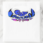 ビューティフルアメージングUSAおもしろい文字アートパターンデザイン 楕円形シール (バッグ)