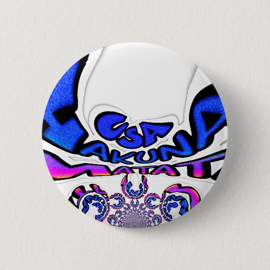 ビューティフルアメージングUSAおもしろい文字アートパターンデザイン 缶バッジ (正面)