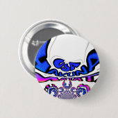 ビューティフルアメージングUSAおもしろい文字アートパターンデザイン 缶バッジ (正面&裏面)