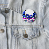 ビューティフルアメージングUSAおもしろい文字アートパターンデザイン 缶バッジ (インサイチュ)