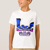 ビューティフルアメージングUSAおもしろい文字アートパターンデザイン Tシャツ (正面)