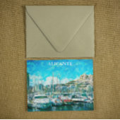 ビューティフルアリカンテ油絵を描イラストレーション ポストカード