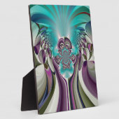 ビューティフルアンゲリックパープルとシアン抽象芸術プリント フォトプラーク (側面)