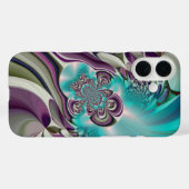 ビューティフルアンゲリックパープルとシアン抽象芸術プリント Case-Mate iPhoneケース (裏面 (横))