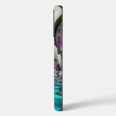 ビューティフルアンゲリックパープルとシアン抽象芸術プリント Case-Mate iPhoneケース (裏面 / 左)