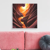 ビューティフルアンテロープキャニオンナバホネイション キャンバスプリント (インサイチュ (リビング))