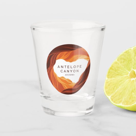 ビューティフルアンテロープキャニオンナバホネイション ショットグラス (正面)