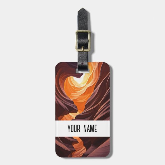 ビューティフルアンテロープキャニオンナバホネイション ラゲッジタグ (正面縦)