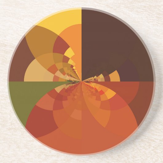 ビューティフルアース抽象芸術アートプリント コースター (正面)