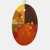 ビューティフルアース抽象芸術アートプリント セラミックオーナメント (左)