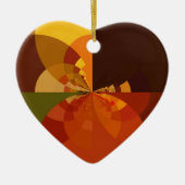 ビューティフルアース抽象芸術アートプリント セラミックオーナメント (正面)