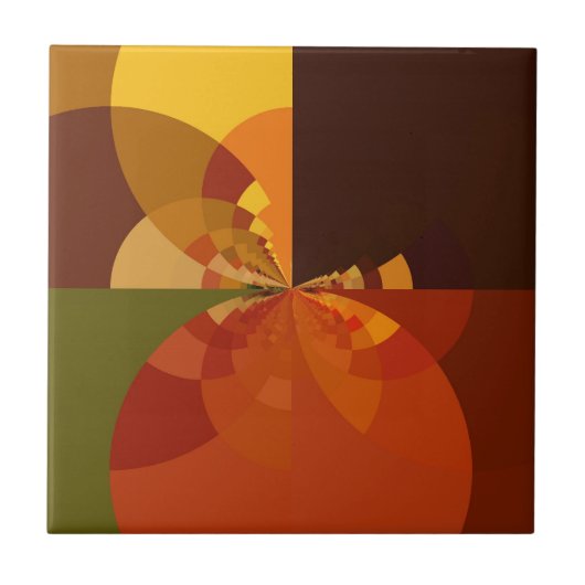 ビューティフルアース抽象芸術アートプリント タイル (正面)