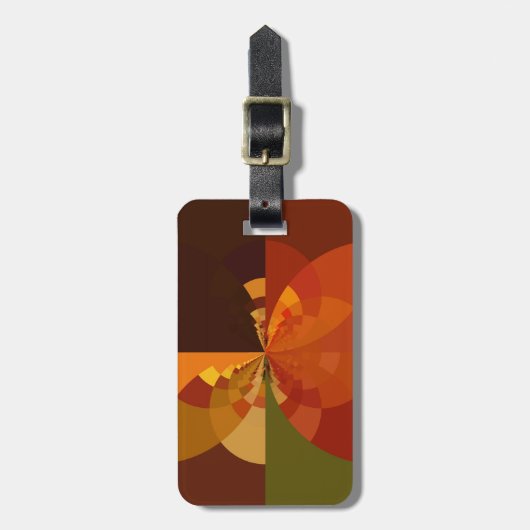 ビューティフルアース抽象芸術アートプリント ラゲッジタグ (正面縦)