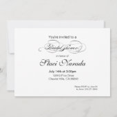 ビューティフルイエローアンドホワイトルクスブライダルシャワー 招待状 (裏面)