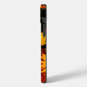 ビューティフルイエローオレンジフラワーズ名前をカスタムする Case-Mate iPhoneケース (裏面 / 左)