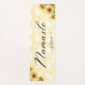 ビューティフルイエローサンフラワーフローラカスタムナマステ ヨガマット (正面)