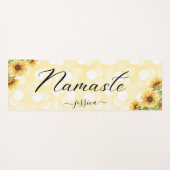 ビューティフルイエローサンフラワーフローラカスタムナマステ ヨガマット (正面(横))