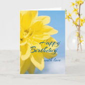 ビューティフルイエローフラワー誕生日 カード (黄色い花)