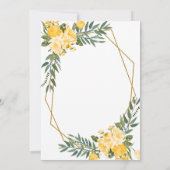 ビューティフルイエローフローラ 招待状 (裏面)