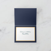 ビューティフルイエローローズシックかわいらしハッピーバースデー カード (内部)